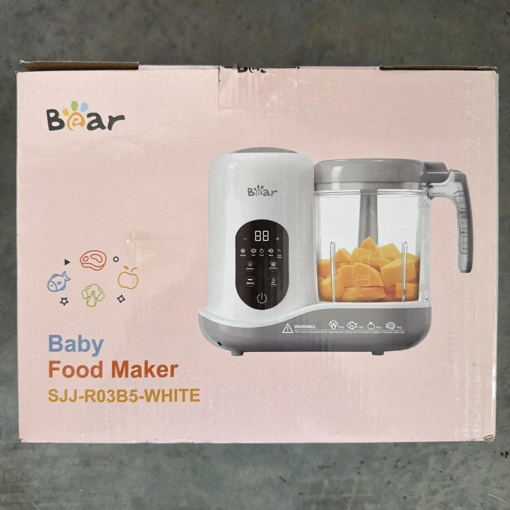 Bear 2024 Baby Food Maker | One Step Baby Food Processor Steamer Puree Blender
